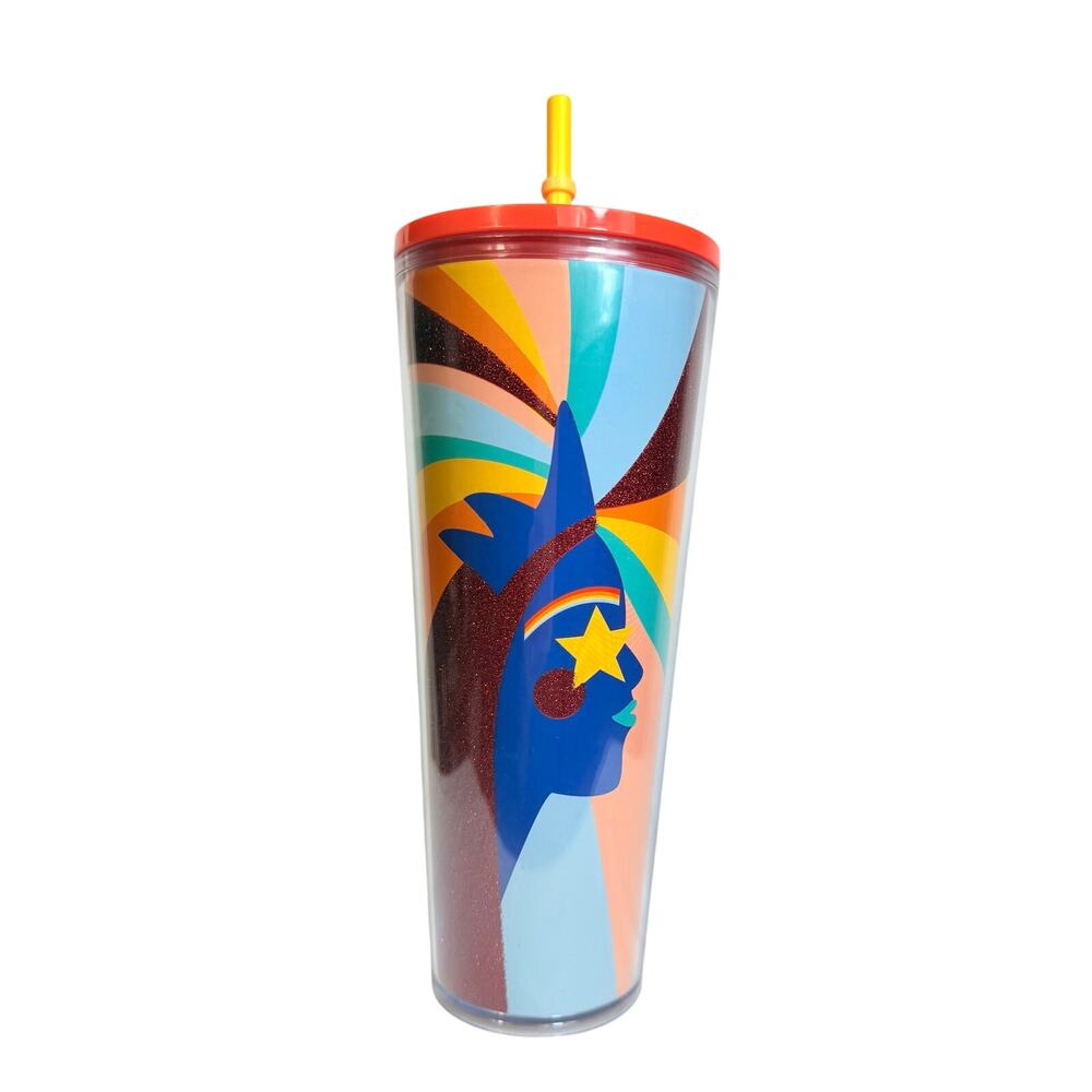 Starbucks 2020 Pride Glitter Siren Rainbow Cold Tumbler Retro